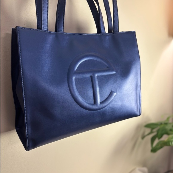Telfar Medium Cobalt Shopping Bag w/ Dust Bag •EUC• - Picture 6 of 16